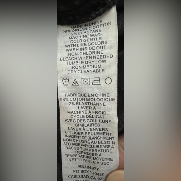 PRANA BROADWAY DENIM Onyx Black Mini Skirt Organic Cotton With Zippers Size 8 - Picture 6 of 7